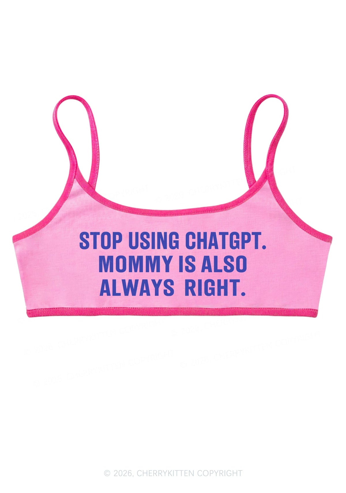 Mommy Also Always Right Y2K Super Crop Cami Cherrykitten