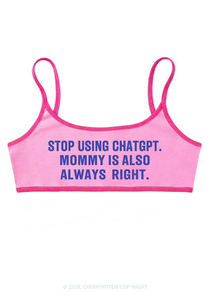 Mommy Also Always Right Y2K Super Crop Cami Cherrykitten