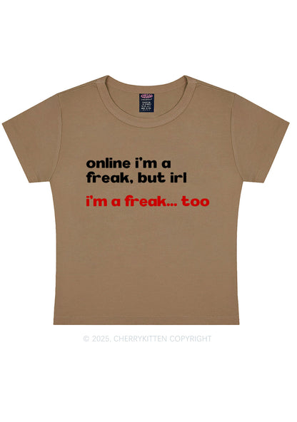 Im A Freak Y2K Baby Tee Cherrykitten