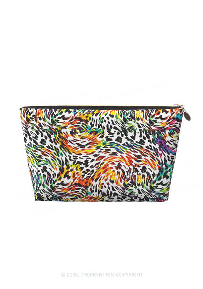 Rainbow Leopard Pride Y2K Makeup Bag Cherrykitten
