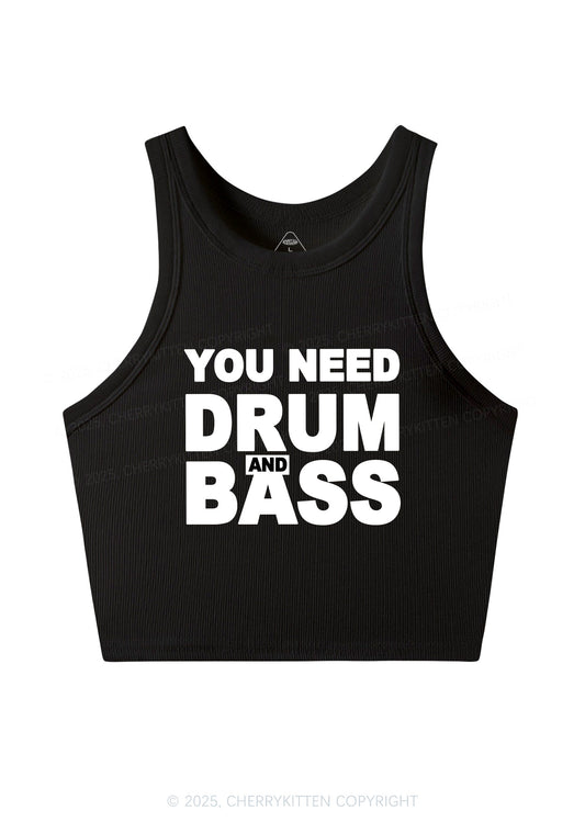 Need Drum And Bass Y2K Crop Tank Top Cherrykitten