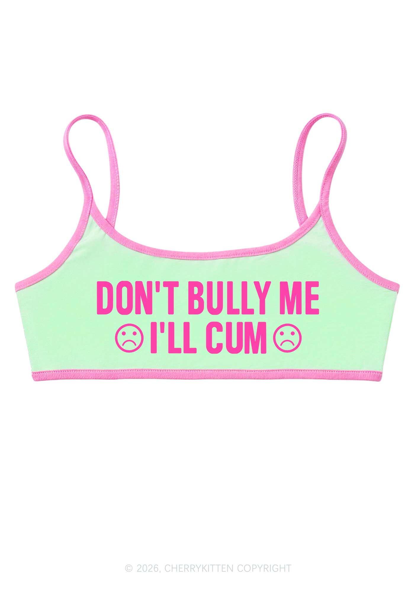 Dont Bully Me Y2K Super Crop Cami Cherrykitten