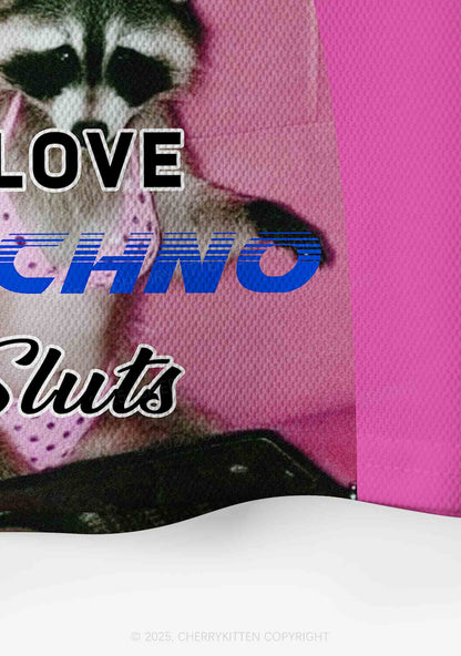 Custom I Love Techno Slxts Y2K Crop Sport Jersey Shirts Cherrykitten