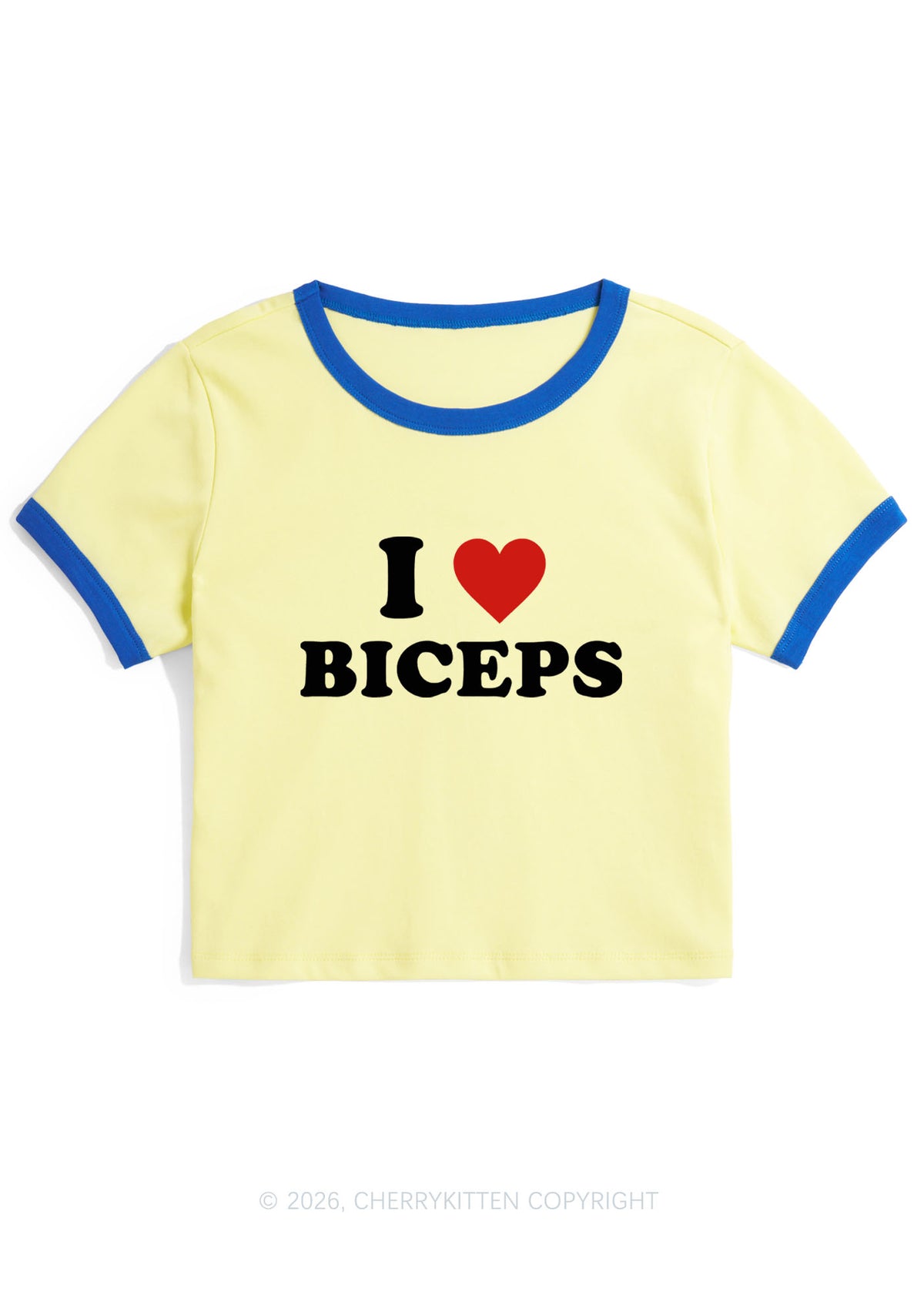 I Love Biceps Y2K Ringer Tee Cherrykitten