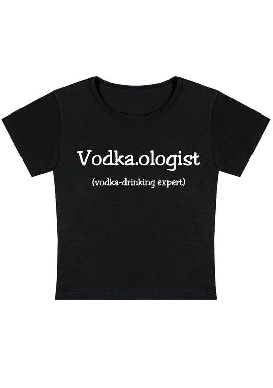 Vodka Drinking Expert Y2K Baby Tee