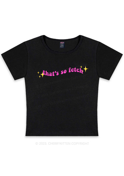 Curvy That's So Fetch Y2K Baby Tee Cherrykitten