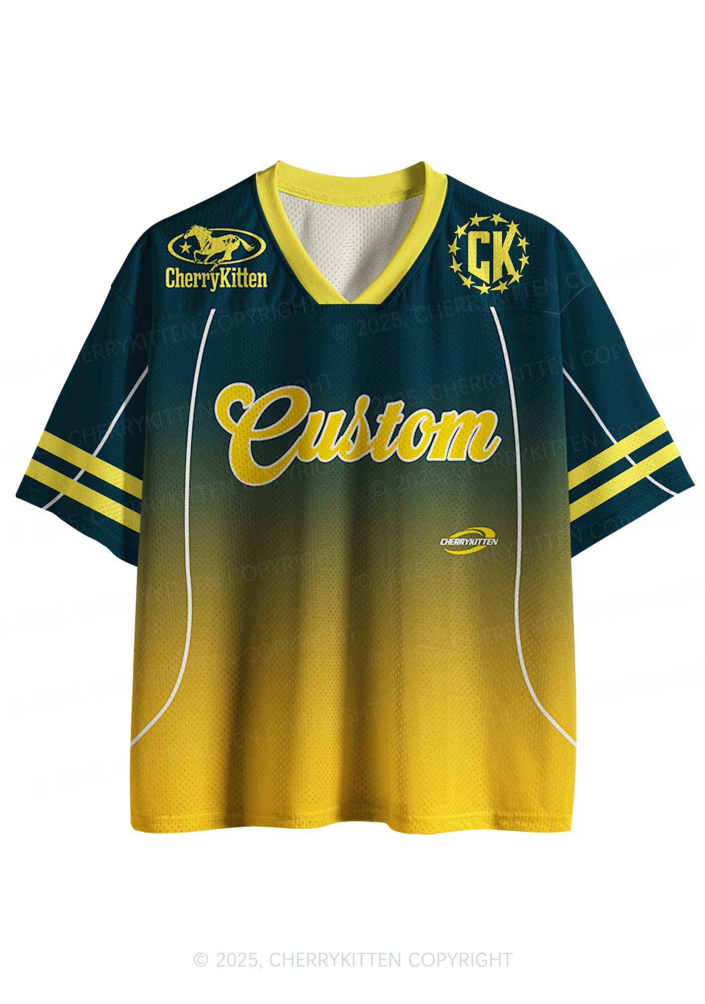 Custom Name Gradient Navy Y2K Sport Jersey Shirts Cherrykitten