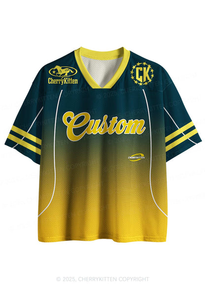 Custom Name Gradient Navy Y2K Sport Jersey Shirts Cherrykitten