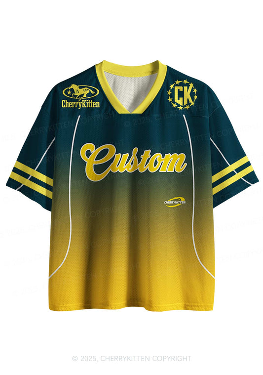 Custom Name Gradient Navy Y2K Sport Jersey Shirts Cherrykitten