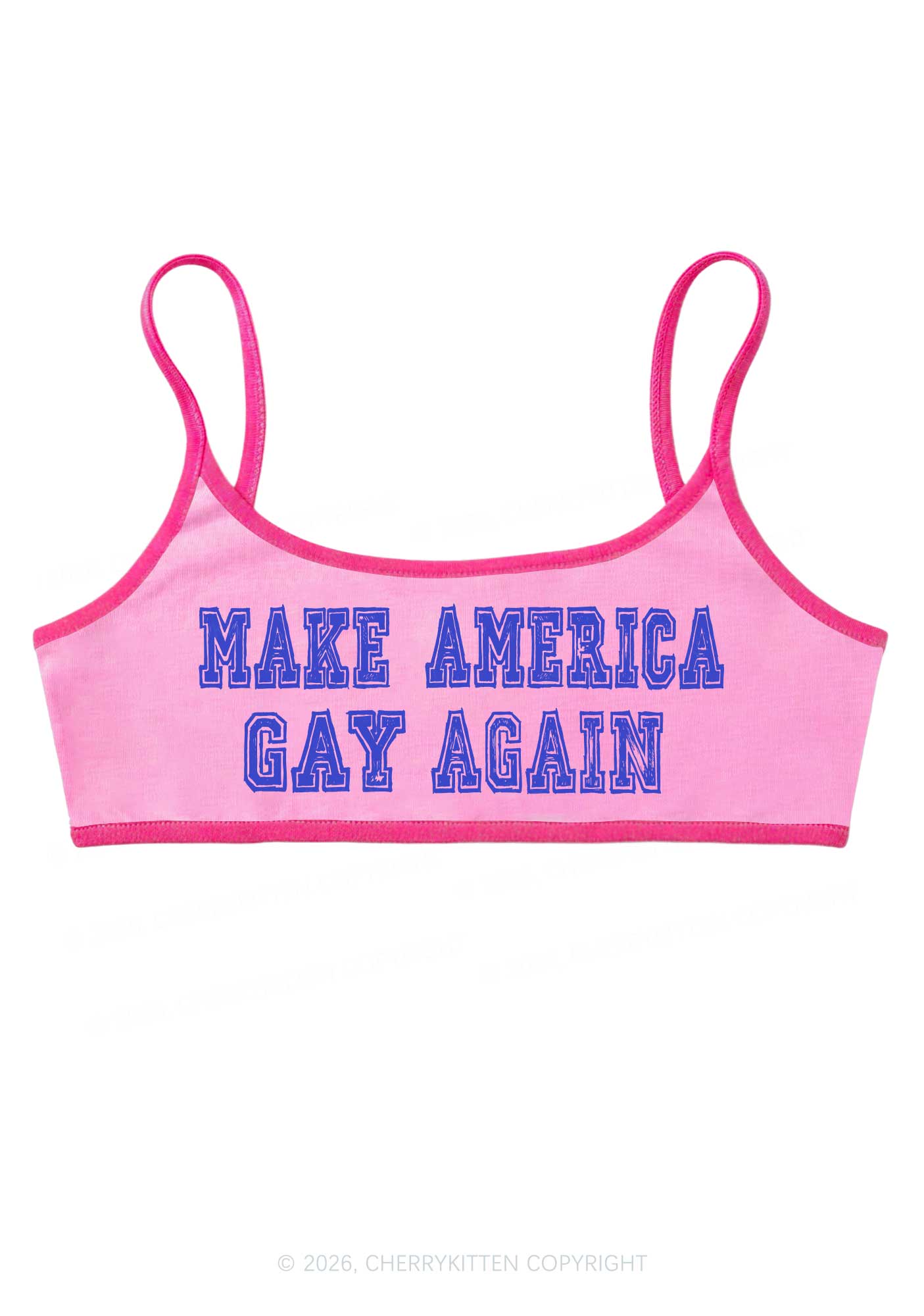 Make America Gay Again Y2K Super Crop Cami Cherrykitten
