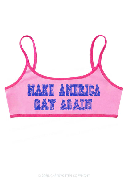 Make America Gay Again Y2K Super Crop Cami Cherrykitten