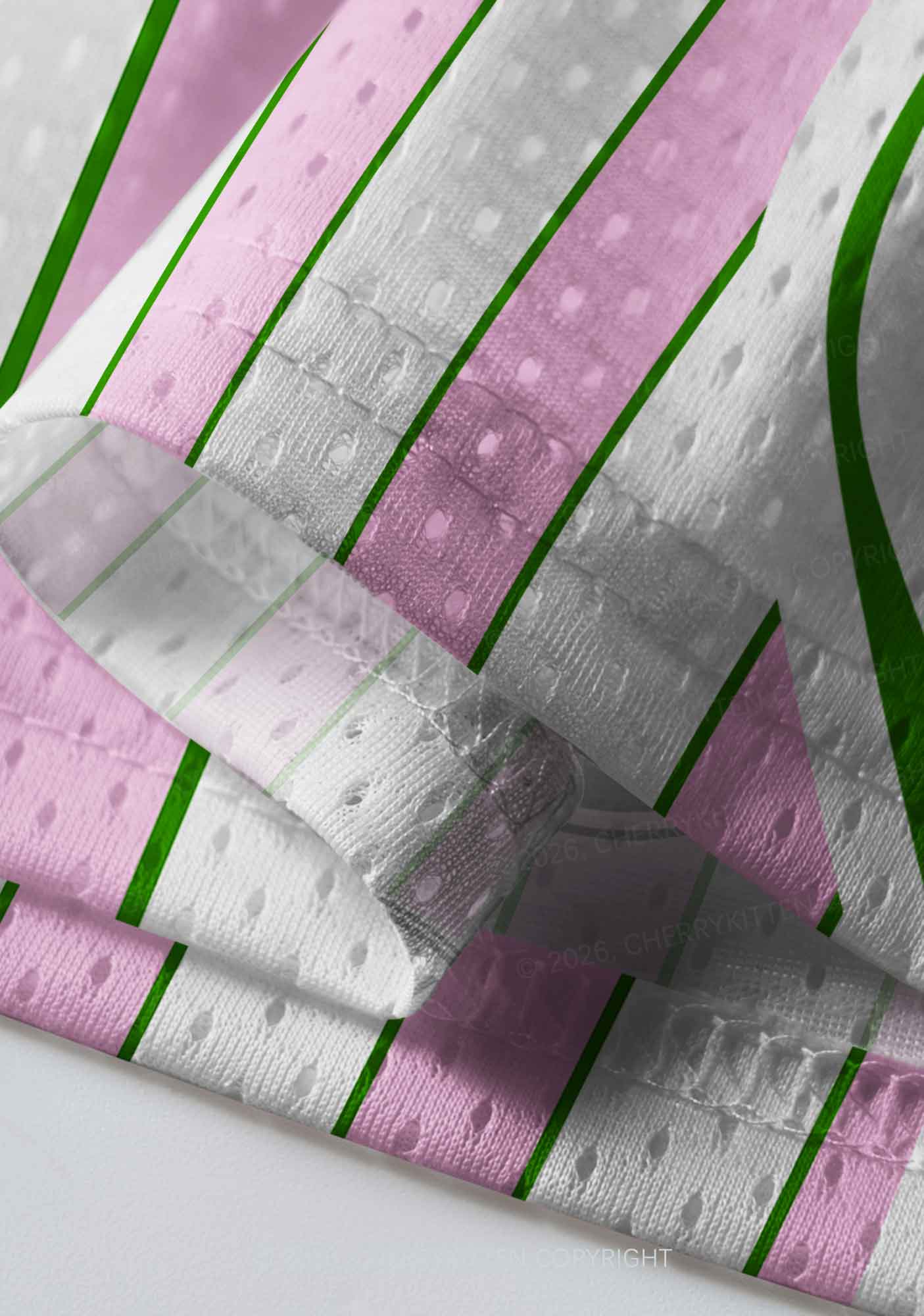 Pink Green Stripes Suffer From Gay Thoughts Pride Y2K Sport Jersey Shirts Cherrykitten