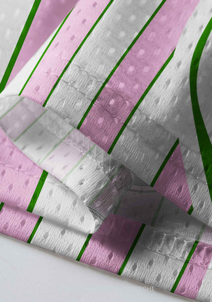 Pink Green Stripes Suffer From Gay Thoughts Pride Y2K Sport Jersey Shirts Cherrykitten