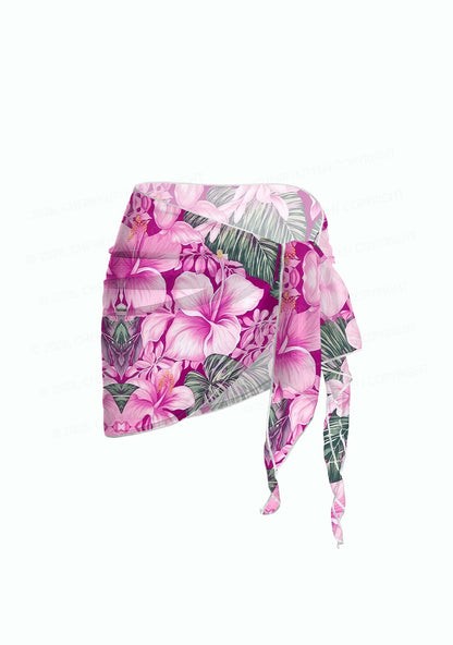 Purple Blossoms Y2K Print Bikini Set Cherrykitten