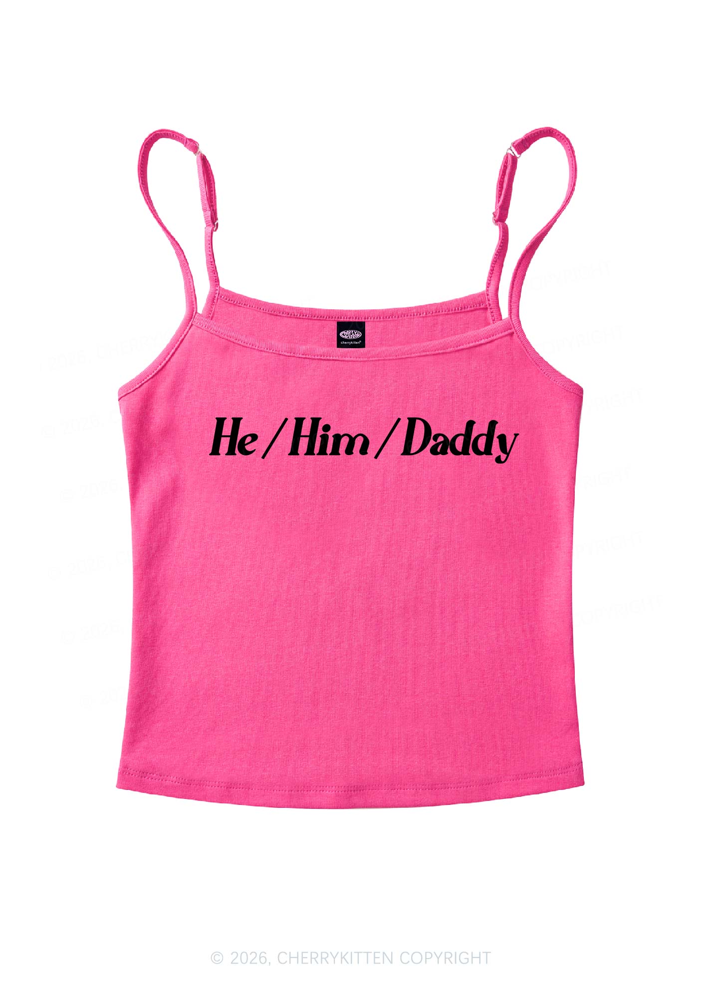 He Him Daddy Pride Y2K Spaghetti Strap Cami Cherrykitten