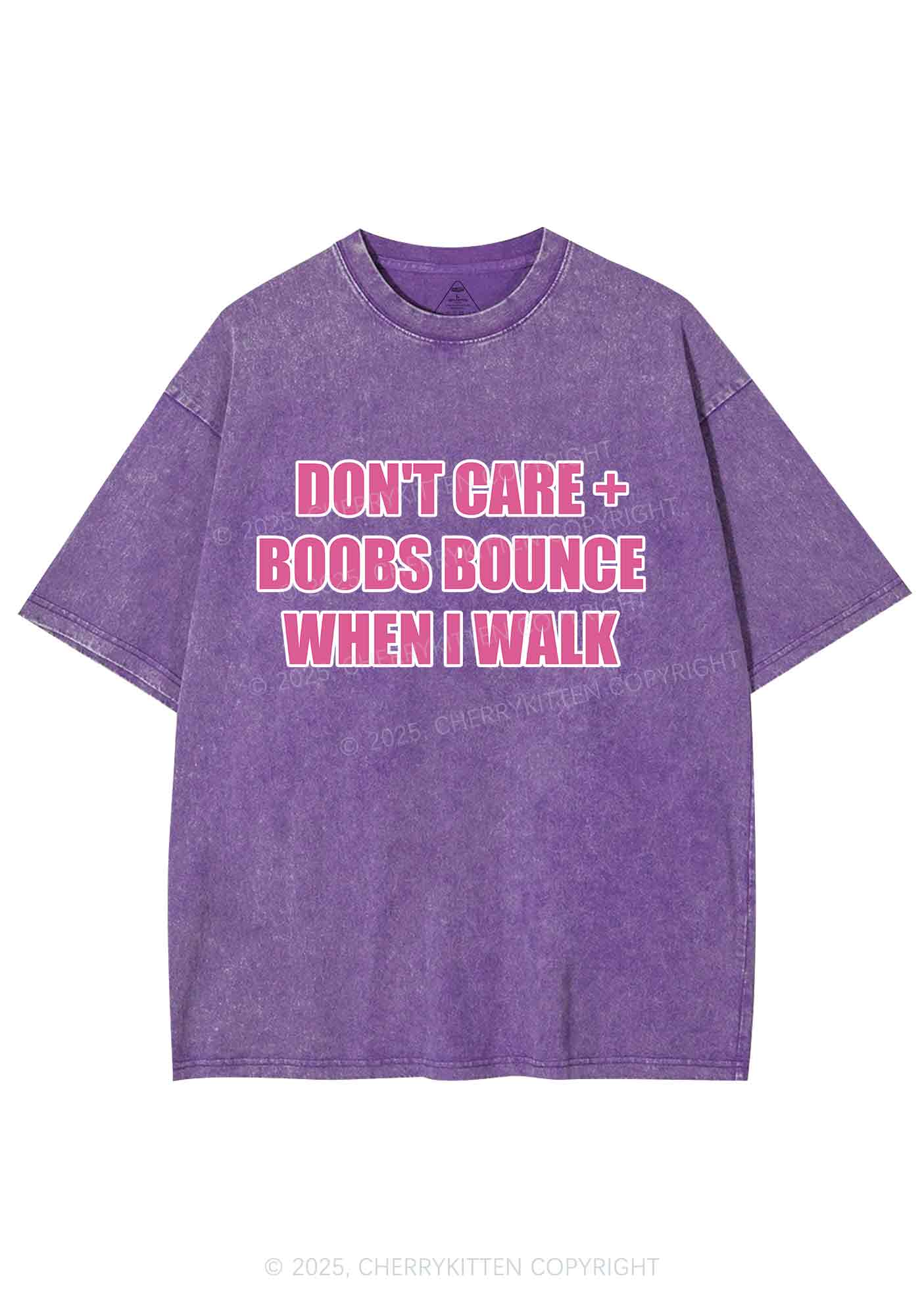 Dont Care Bxxbs Bounce Y2K Shirts Washed Tee Cherrykitten