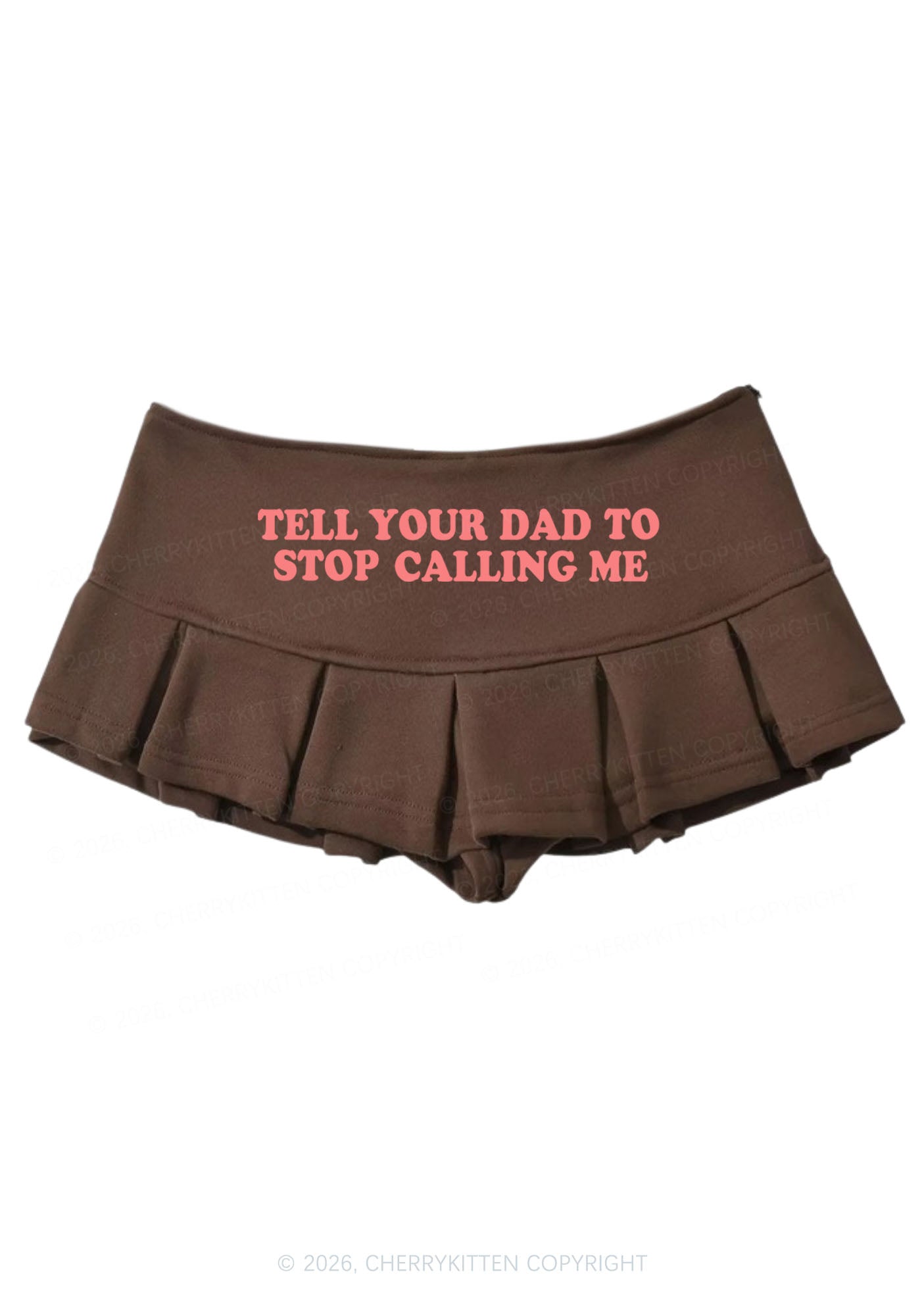 Dad Stop Calling Me Y2K Mini Pleated Skirts Cherrykitten