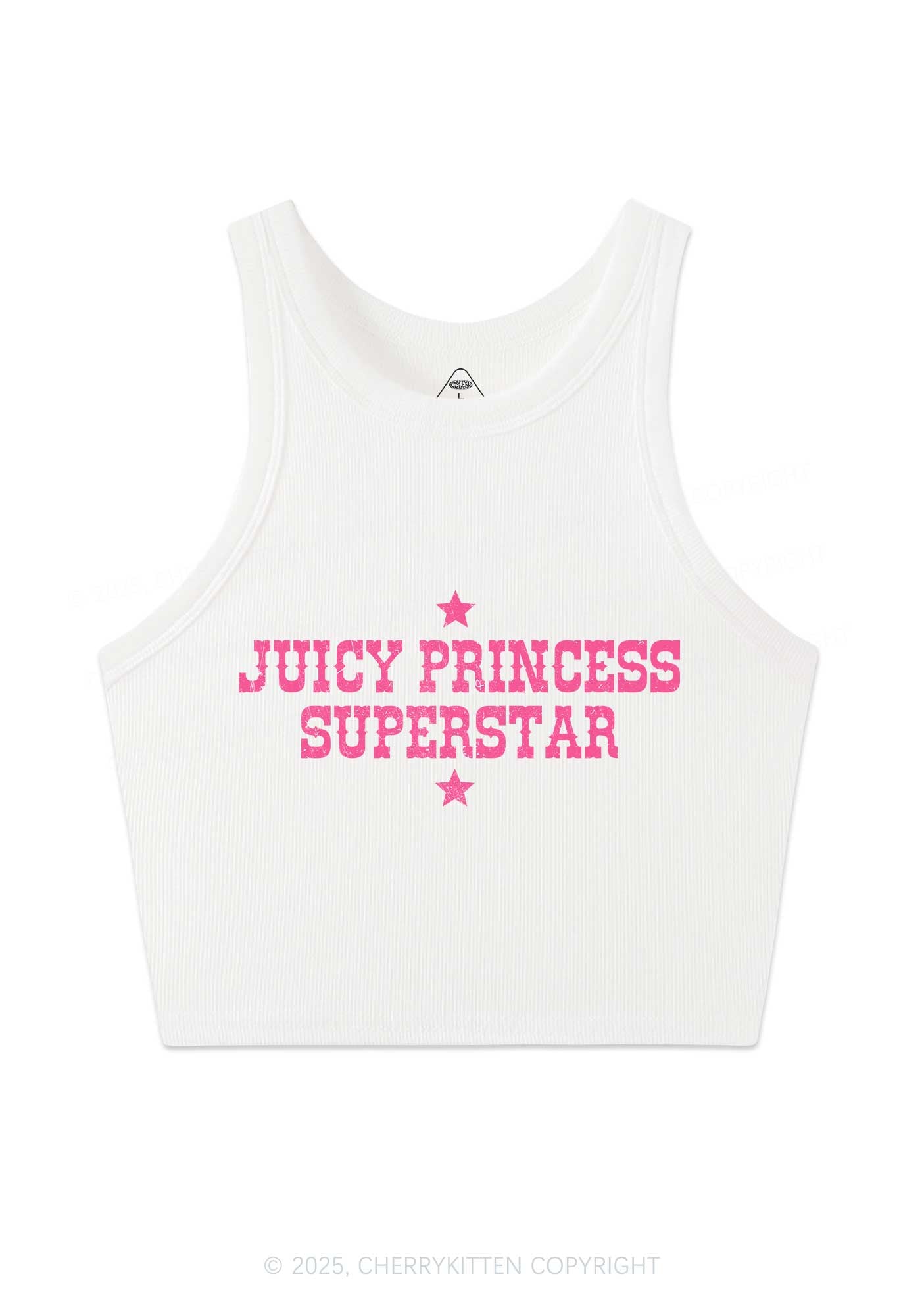 Juicy Princess Superstar Y2K Crop Tank Top Cherrykitten