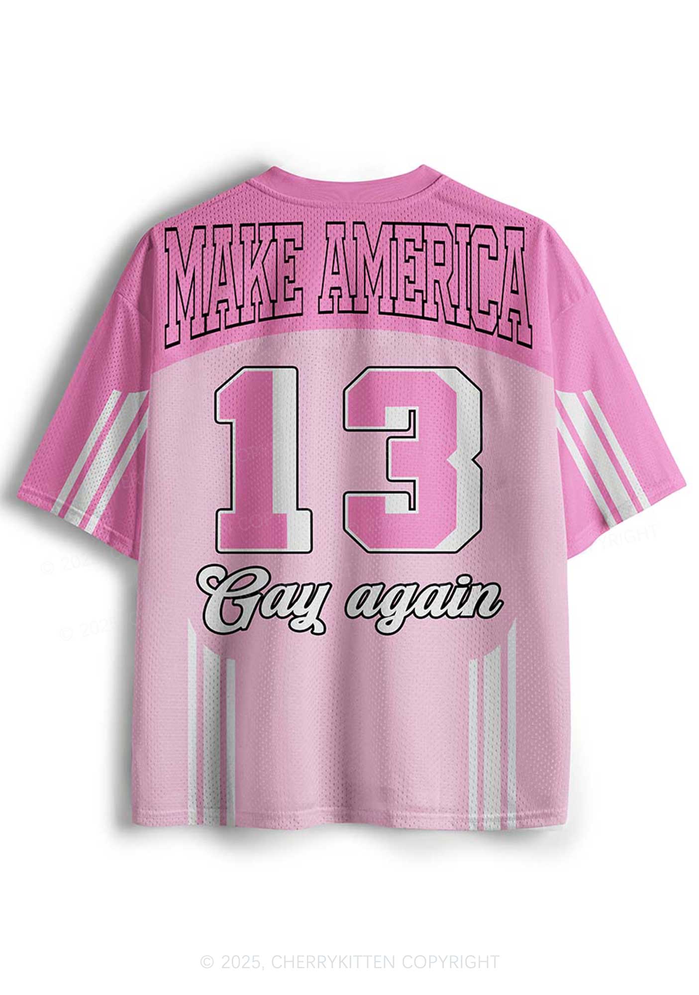 Custom Make America Gay Again Pride Y2K Sport Jersey Shirts Cherrykitten