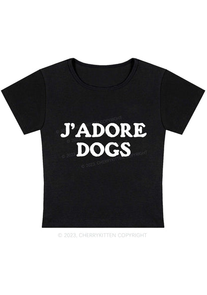 Curvy J'adore Dogs Baby Tee Cherrykitten