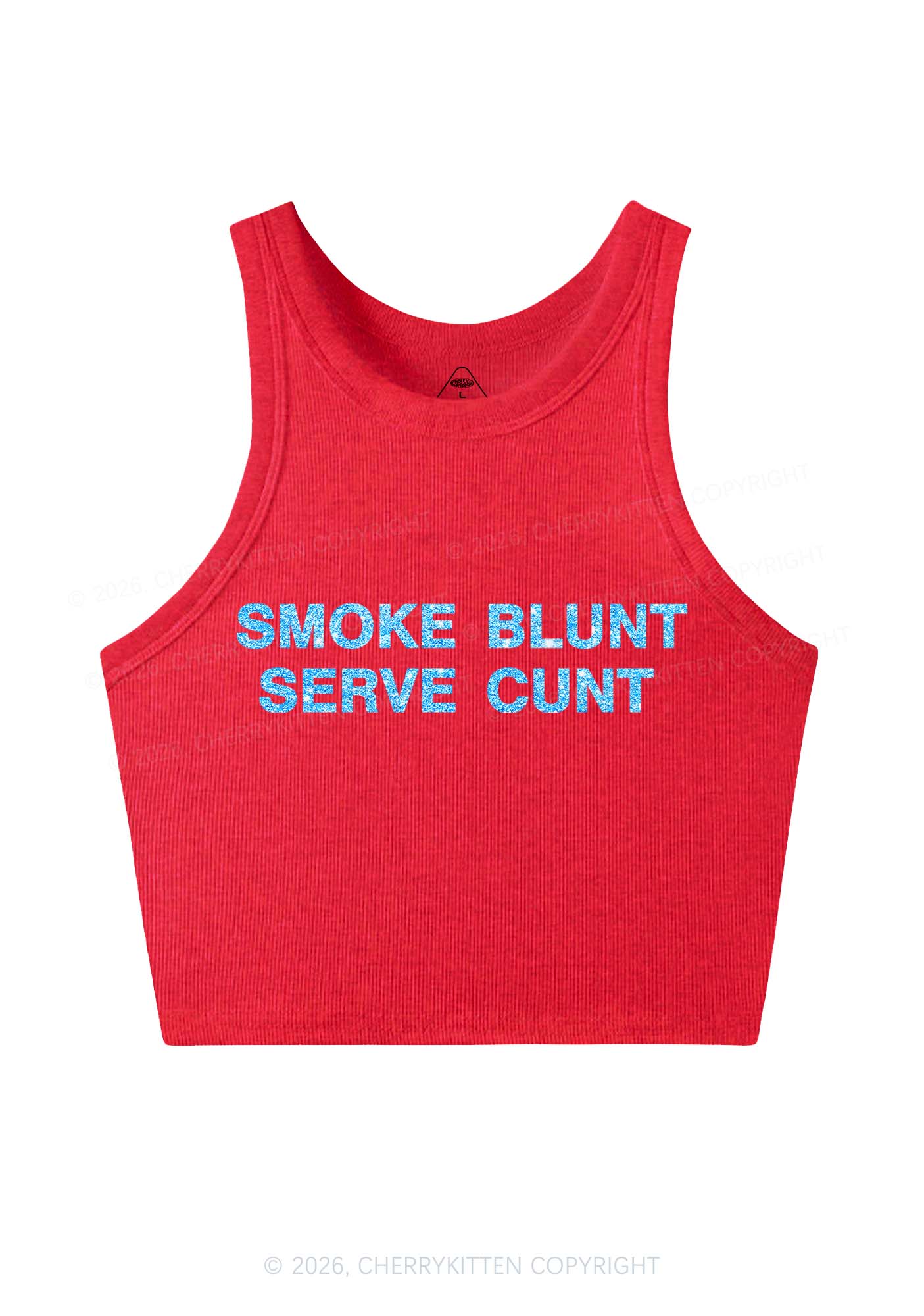 Smoke Blunt Y2K Crop Tank Top Cherrykitten