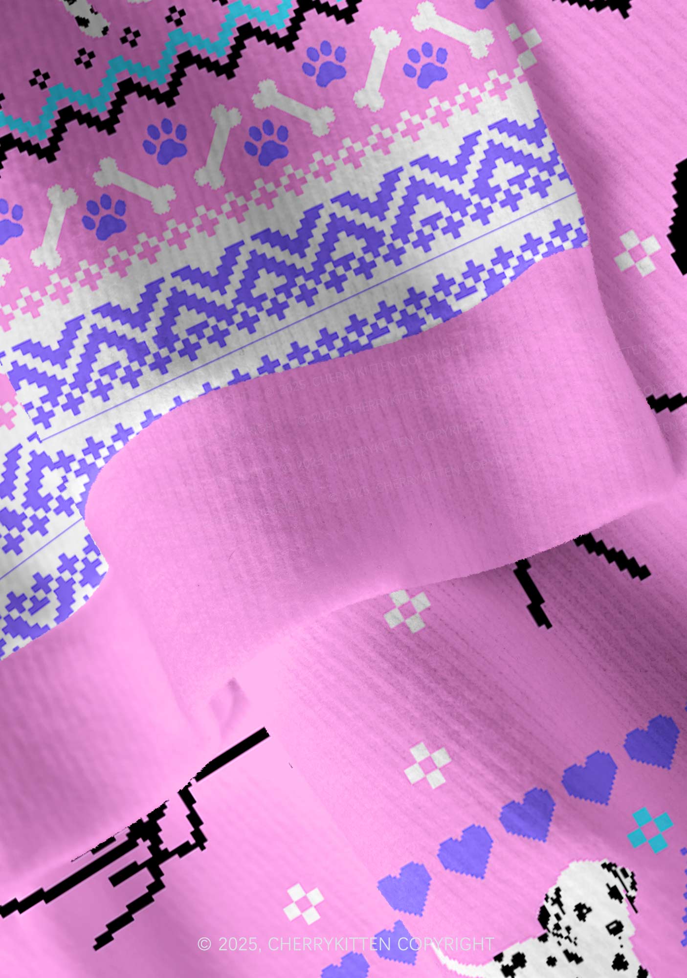 Boys Make Gr8 Pets Y2K Christmas Cardigan Knit Sweatshirt Cherrykitten