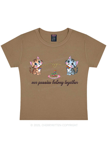 Our Puxxies Belong Together Pride Y2K Baby Tee Cherrykitten