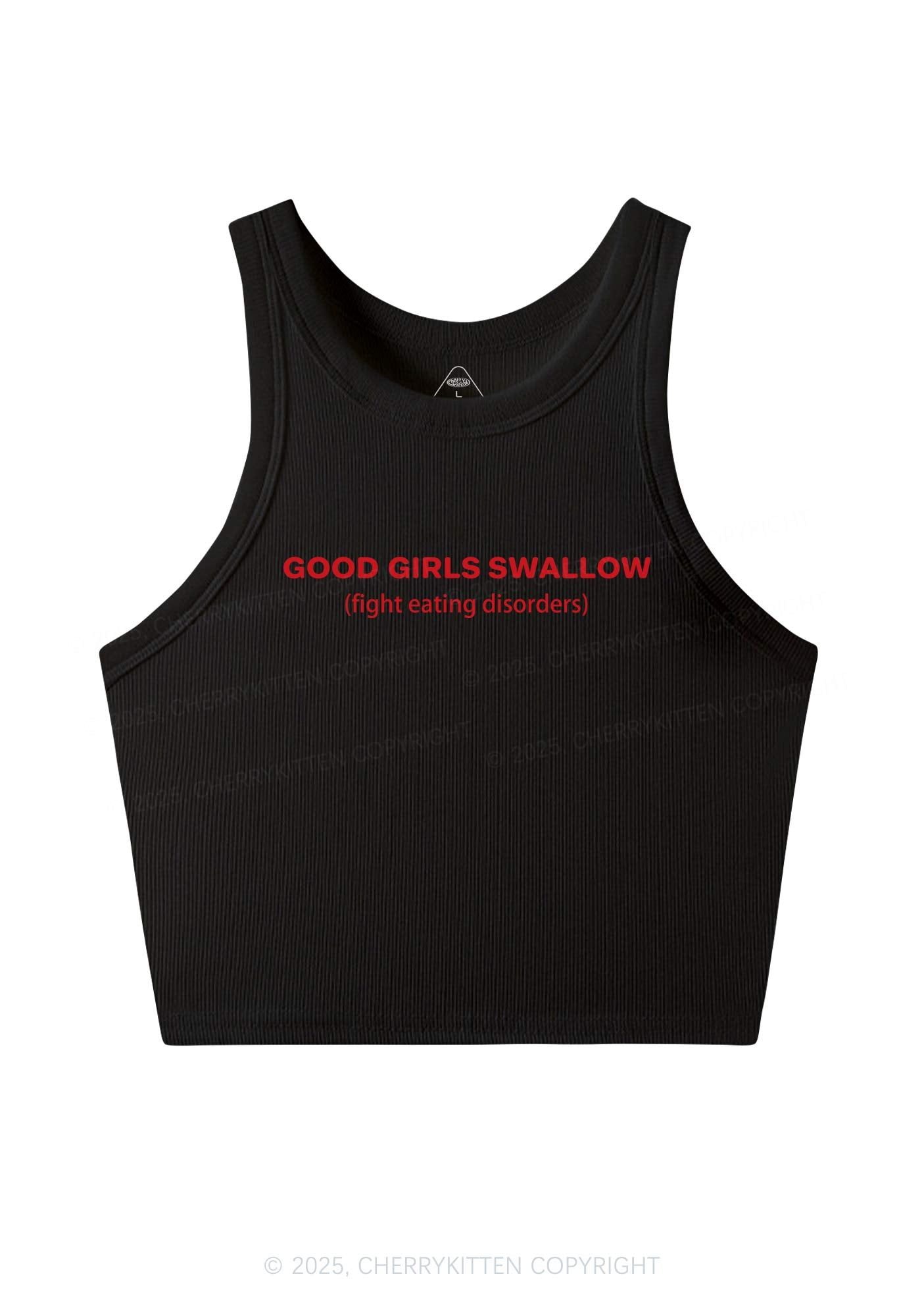 Good Girls Swallow Y2K Crop Tank Top Cherrykitten
