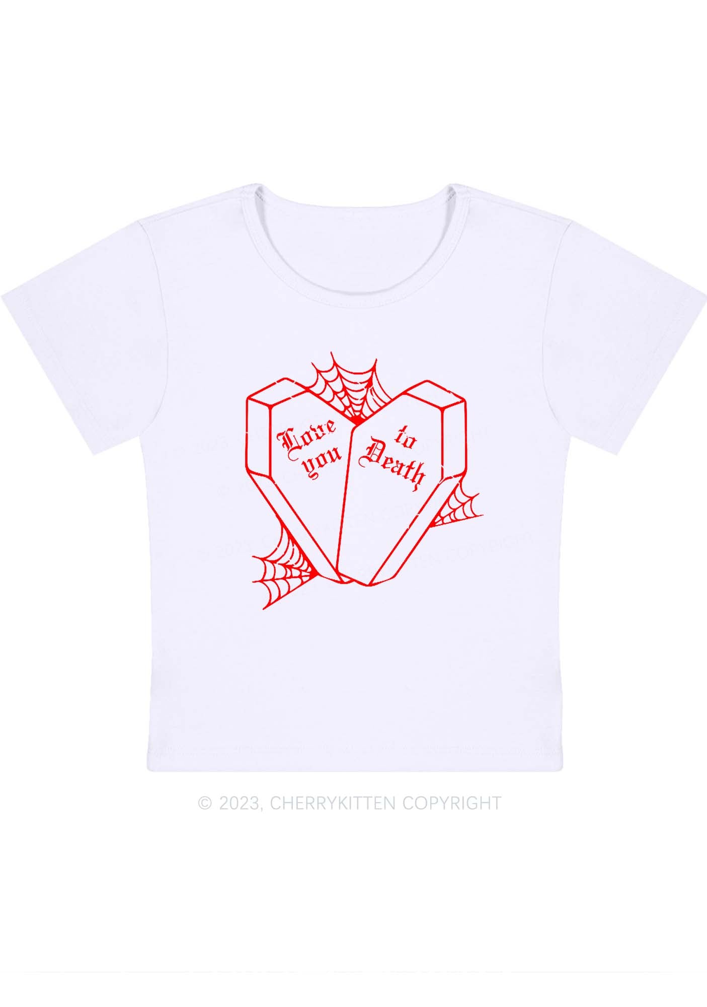 Love You To Death Halloween Baby Tee Cherrykitten