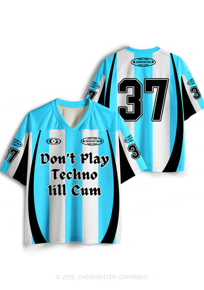 Custom Skyblue Dont Play Techno Y2K Sport Jersey Shirts Cherrykitten