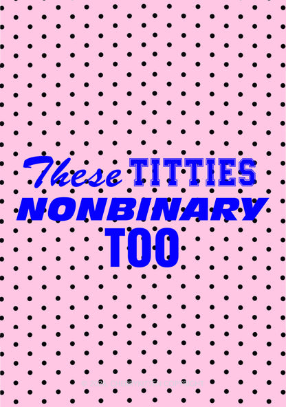 Txtties Nonbinary Too Pride 1Pc Y2K Pin Badge Cherrykitten