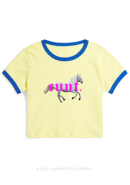 Cxxt Horse Y2K Ringer Tee Cherrykitten