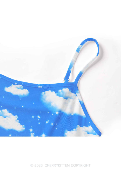 Blue Sky Alpha Male Unicorn Y2K Mesh Cami Tank Cherrykitten