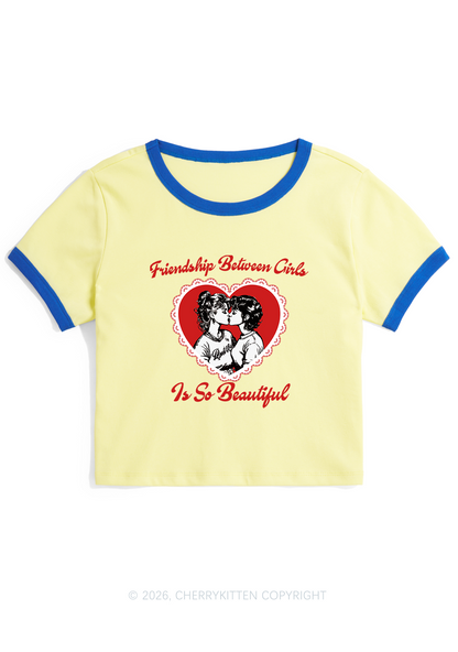 Friendship Between Girls Pride Y2K Ringer Tee Cherrykitten