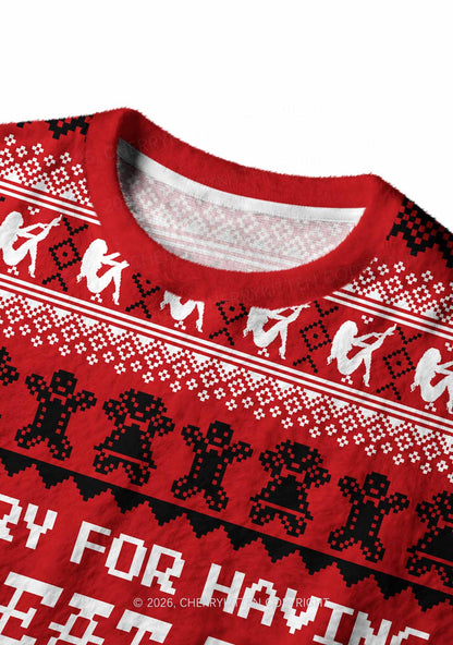 Sorry For Having Correct Opinions Y2K Christmas Knit Sweatshirt Cherrykitten