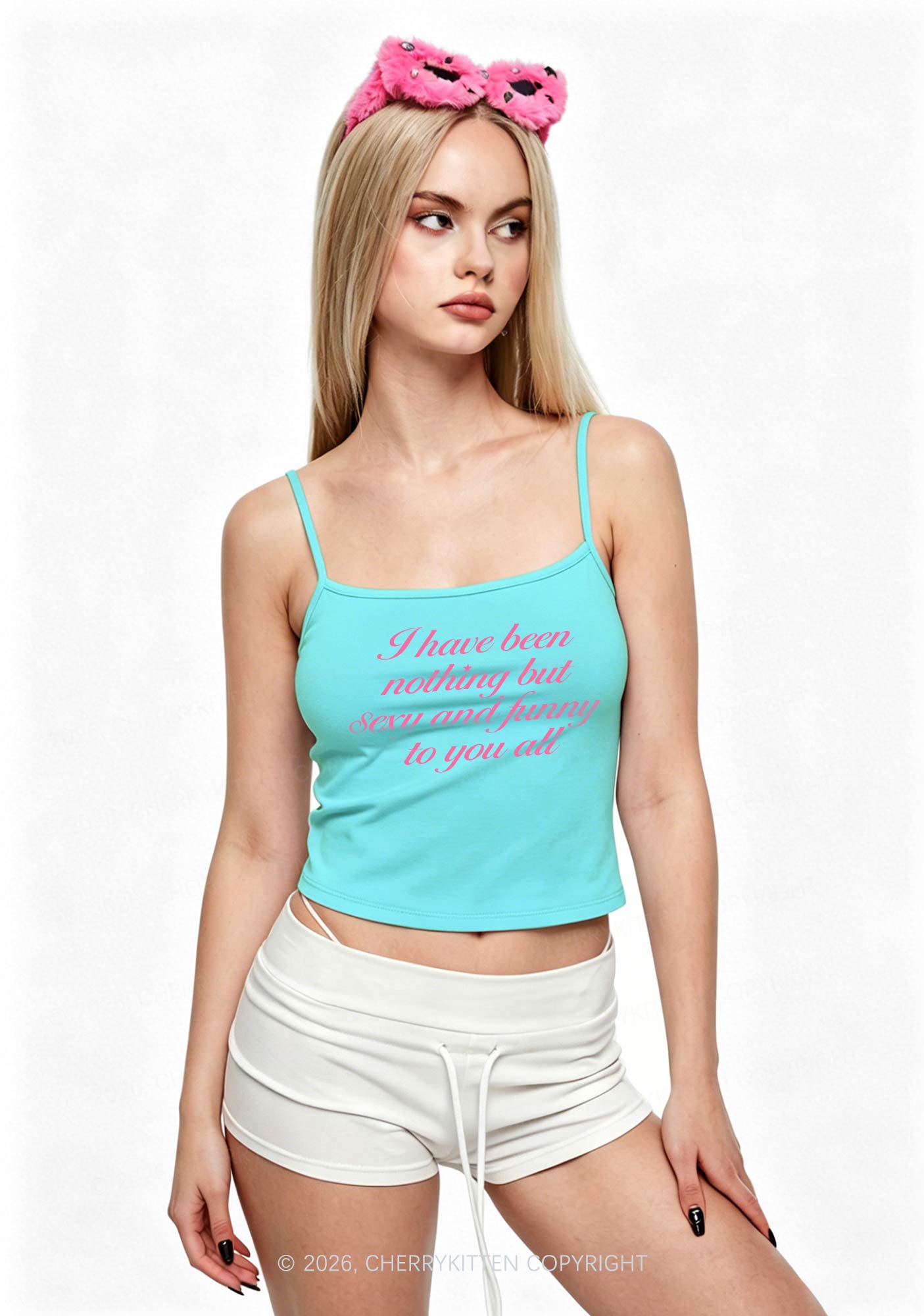 I Have Been Funny Y2K Spaghetti Strap Cami Cherrykitten