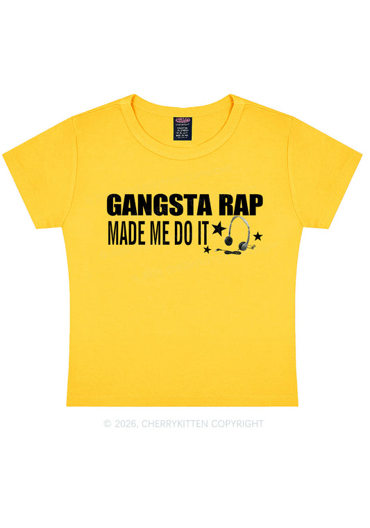 Gangsta Rap Made Me Do It Y2K Baby Tee Cherrykitten
