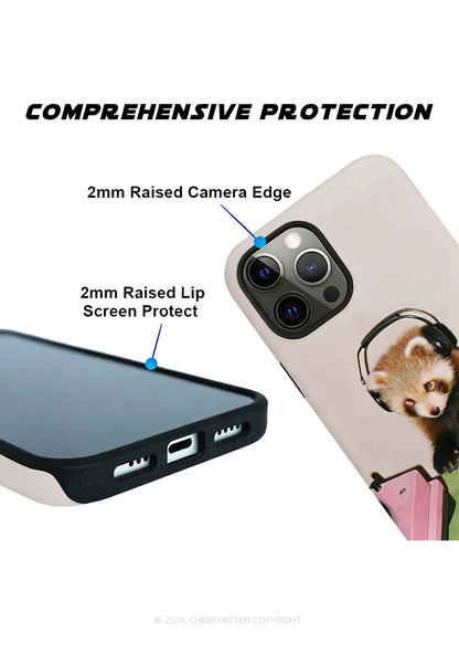 Red Panda DJ Y2K Phone Case Cherrykitten