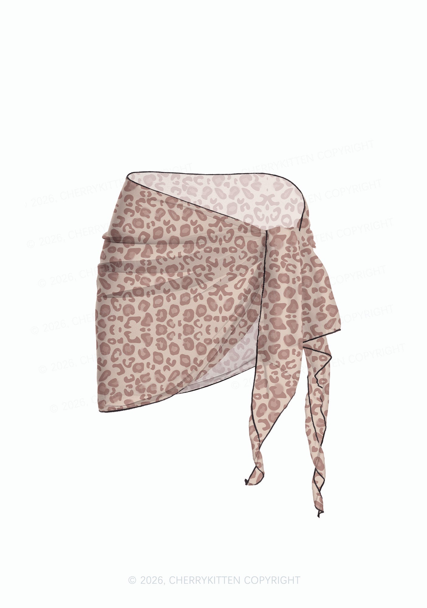 Pink Delusional Leopard Y2K Print Bikini Set Cherrykitten