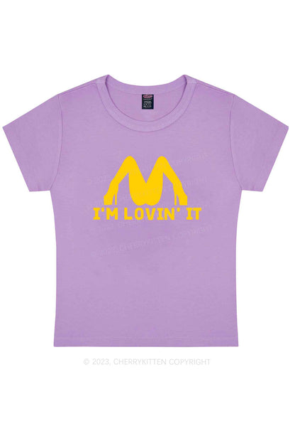 Curvy I'm Loving It Y2K Baby Tee Cherrykitten