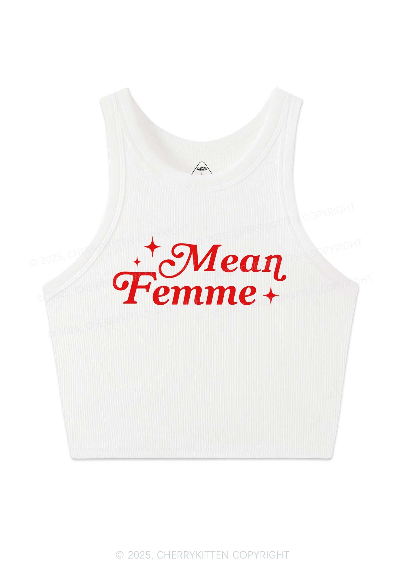 Mean Femme Pride Y2K Crop Tank Top Cherrykitten