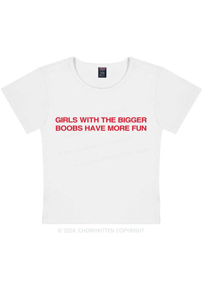 Girls Have More Fun Y2K Baby Tee Cherrykitten