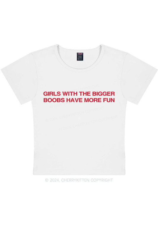 Girls Have More Fun Y2K Baby Tee Cherrykitten