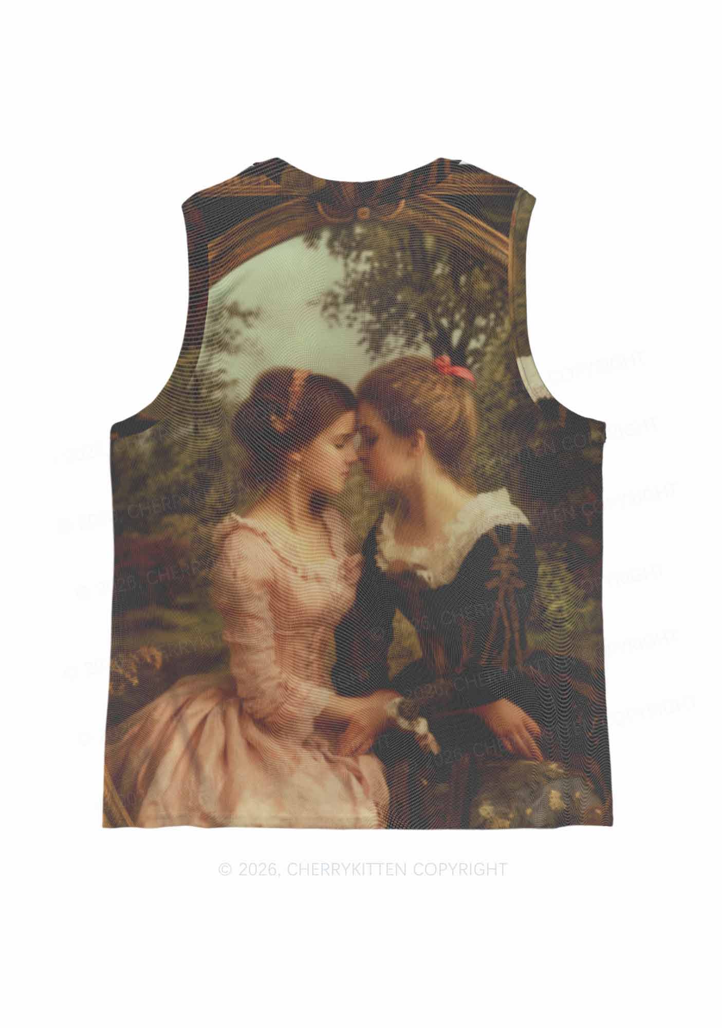 Whispers Girls Pride Y2K Mesh Muscle Tank Cherrykitten