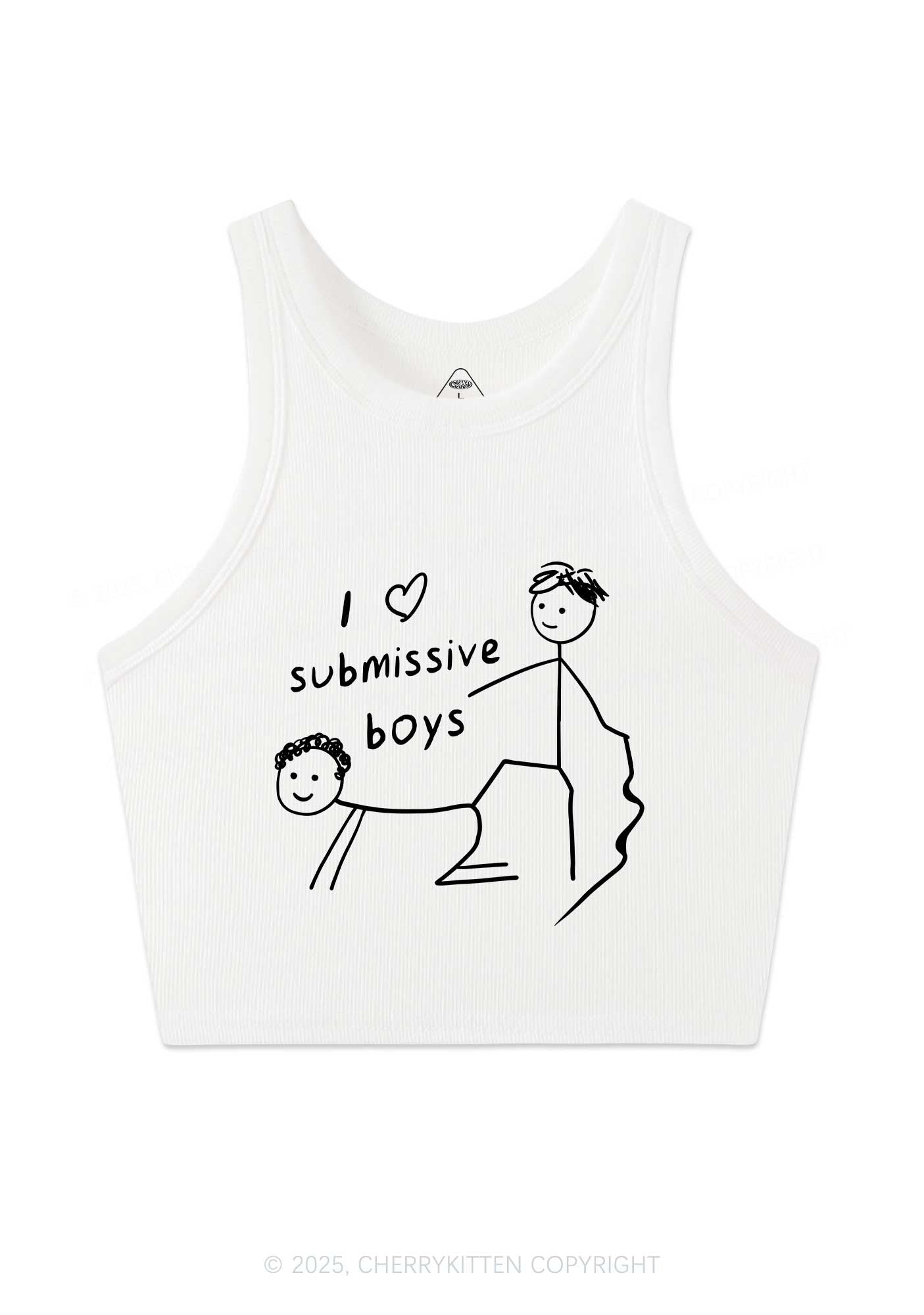 I Love S Gay Boys Pride Y2K Crop Tank Top Cherrykitten