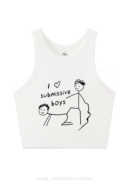I Love S Gay Boys Pride Y2K Crop Tank Top Cherrykitten