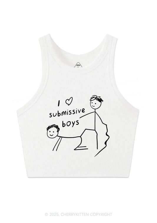 I Love S Gay Boys Pride Y2K Crop Tank Top Cherrykitten