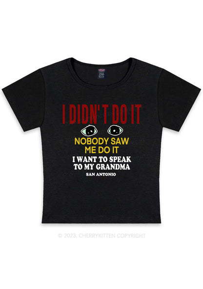 Curvy I Didn't Do It Y2K Baby Tee Cherrykitten