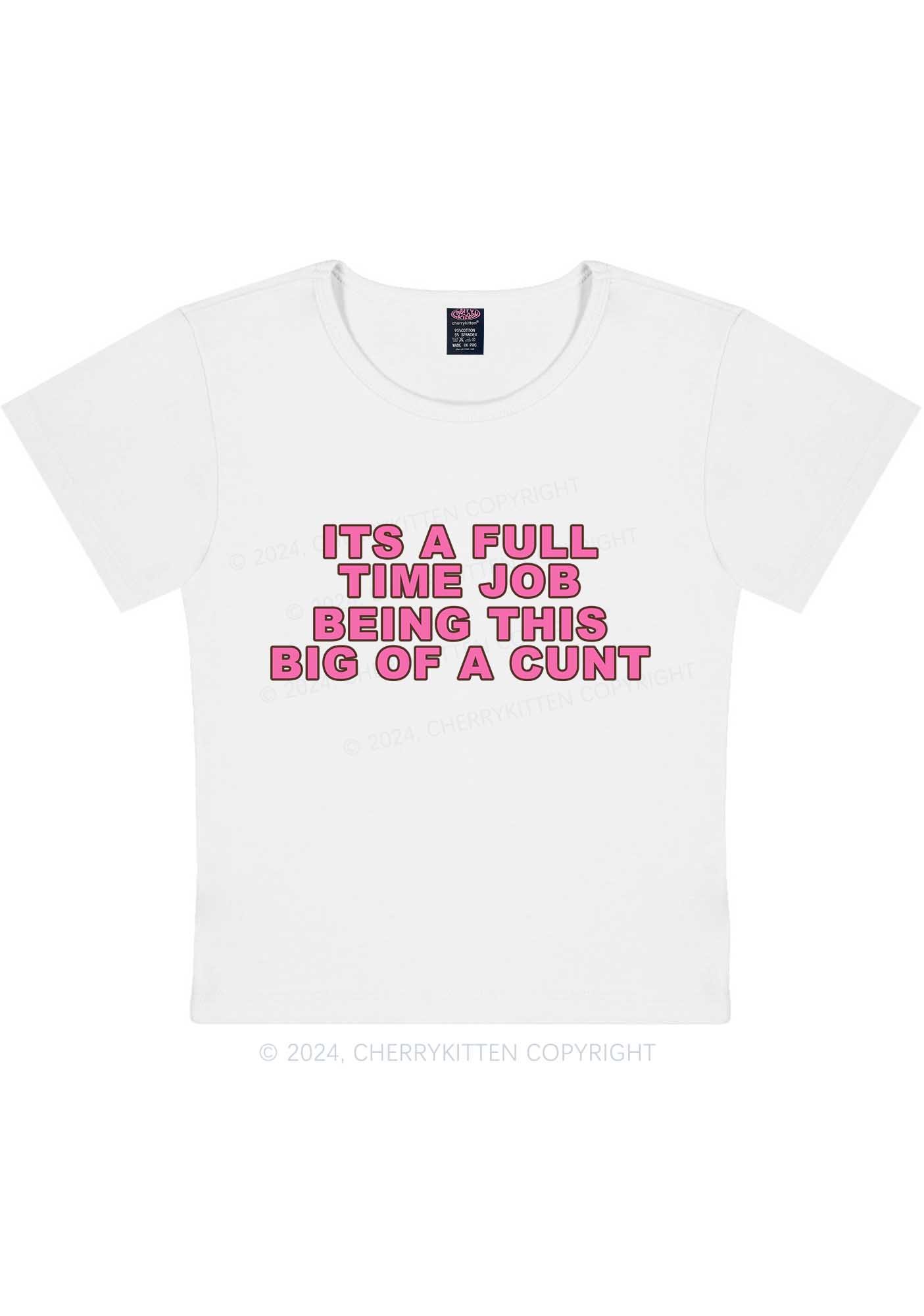 Curvy This Big Of Cxnt Y2K Baby Tee Cherrykitten