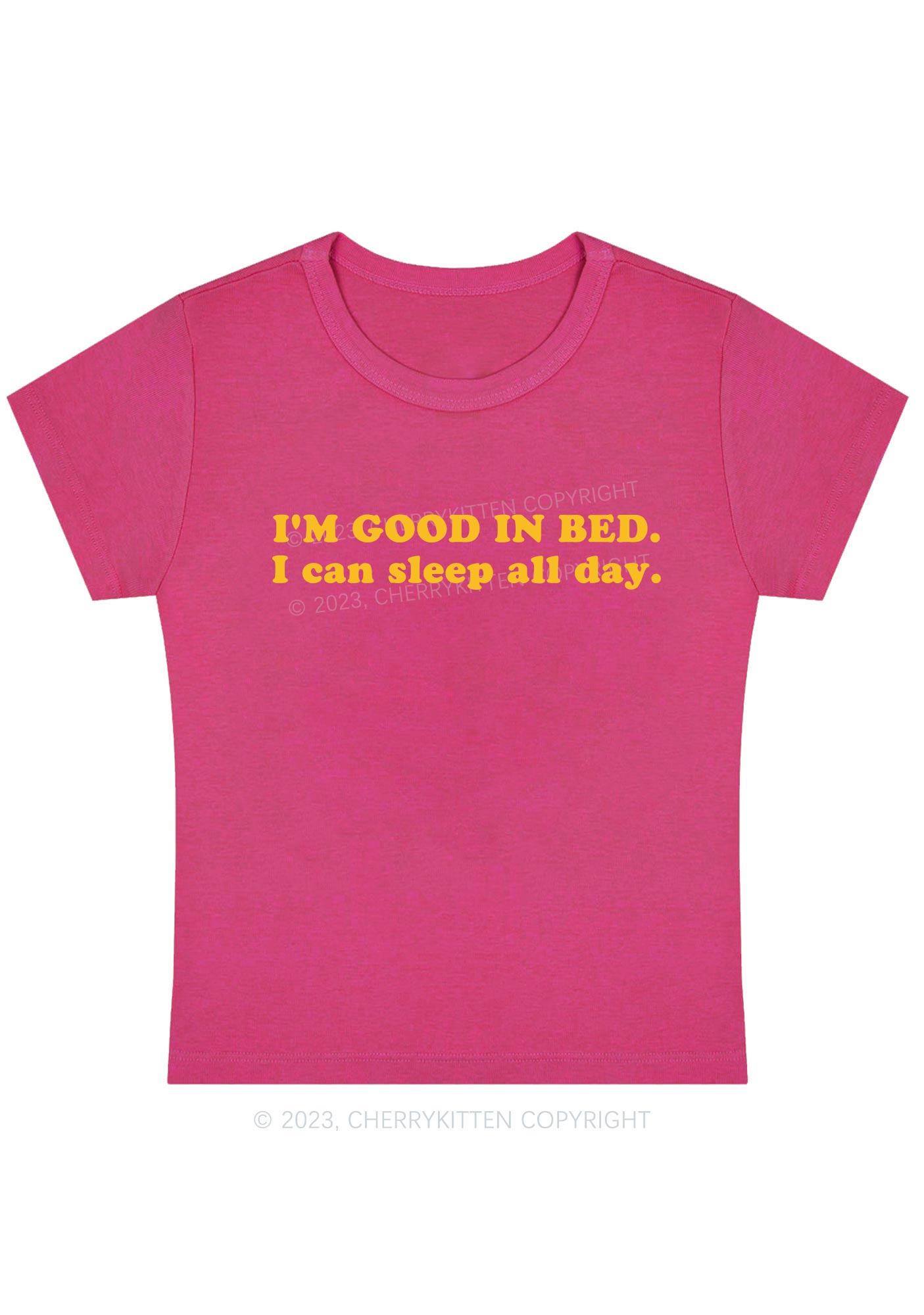 I'm Good In Bed Y2K Baby Tee Cherrykitten